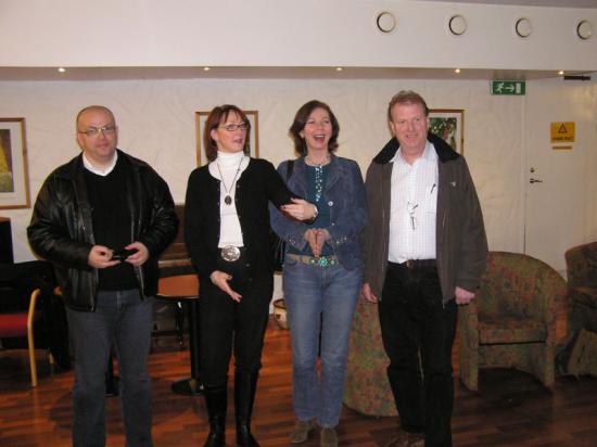 Magne Eide, Margot Alfheim, Krista Tharaldsen og Rolf Hansen